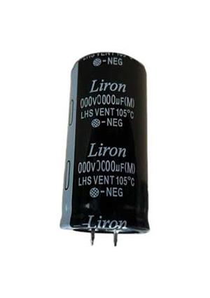 100 UF 450V 105*C 22*40 Liron, LHS2W101MP040K63B, конденсатор электролитический с жесткими выводами