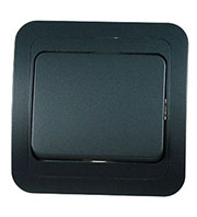 26801, выключатель скрутой установки 1 клавиша (антрацид)