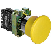 573838, Кнопка управления Грибок d40мм с самовозвратом NP2-BC52 без подсветки желтая 1НЗ IP40