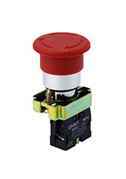 573974, Кнопка управления Грибок d40мм самовозв. NP2-BC42 без подсветки красная 1НЗ, IP40