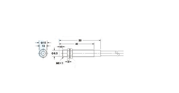 LJ8A3-1-Z-BX, индуктивный датчик М8 1мм 12-24В провод 1м NPN NO  (=IME08-2N5NSZW2K)