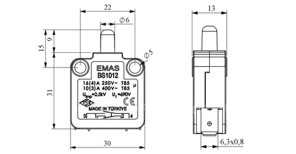 BS1012, Мини-выключатель