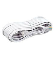 18-3051, Телефонный удлинитель 6P4C,L=5.00м., белый