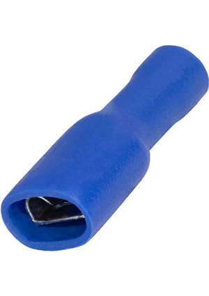 10-0089, Клемма ножевая полностью изолированная RUICHI 10-0089, 2.5 мм2, 6.3 х 0.8 мм, 15 А, 400 В,