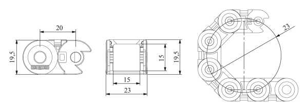 HKP015015R1A, Кабельный канал  открытого типа 15*15 R=25