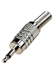 1-056, штекер аудио 3.5мм моно металл на кабель d до 6.5мм