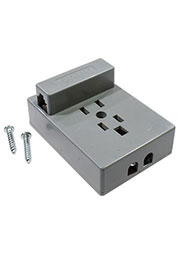 03-0011-4, розетка телефонная универсальная серая