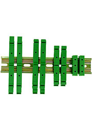 DRG-03, крепеж для печатных плат на DIN-рейку L103мм шаг 48мм с винтами