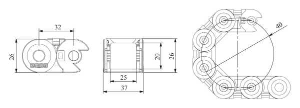 HKP020025R3A, Кабельный канал  открытого типа 20*25 R=40