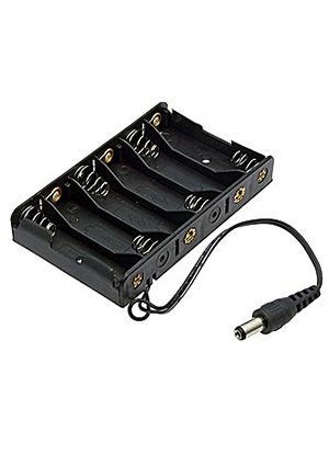 AA 6x1 DC2.1*5.5mm (L)=15CM, Батарейный отсек RUICHI AA 6x1 DC2.1*5.5 мм (L)=15CM, с разъёмом
