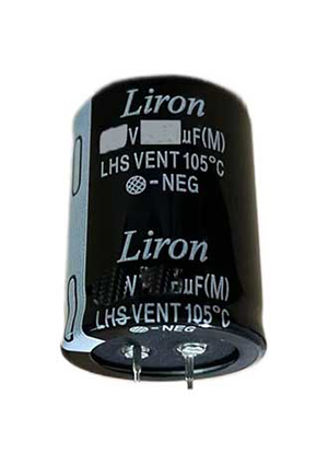 100 UF 400V 105*C 22*30 Liron, LHS2G101MP030K63B, конденсатор электролитический с жесткими выводами