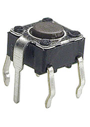 0643GHIM-130G-G, кнопка тактовая 6х6 с заземлением h=4.3мм (=TS-A1PG-130 SWT2)