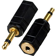 2-010G, переходник 3.5мм штекер моно - 2.5мм гнездо моно пластик "позол."