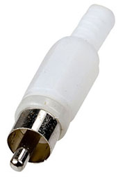 1-200 WT (RP-405), штекер RCA пластик на кабель белый