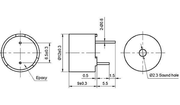 HCM1205, излучатель звука