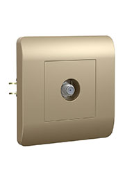 431412, (NEW3-E) Розетка антенная одиночная SAT коннектор, шампань