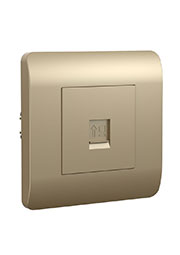 431414, (NEW3-E) Розетка телефонная 1xRJ11, шампань