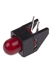 HLMP-4700-C00B2, светодиод красный 5мм 626нм 2мА 1.7В в корпусе угловой