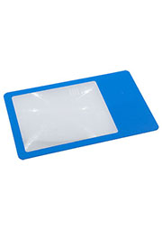 803-3X, линза френеля гибкая 3х (кредитка верт.85х54мм) для чтения синий