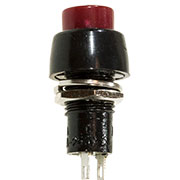 204RN, кнопка 250В/2А красная без фиксации (DS-450)
