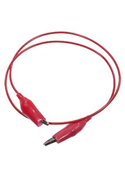 Провод ПВ-3 1,0 красный, крокодил+крокодил 0,7м