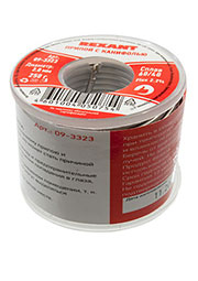 09-3323, Припой с канифолью, 250 г, D2.0 мм, (олово 60%, свинец 40%), катушка