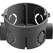 8810003, Коробка установочная D68x62мм  для скрытого монтажа в кирпичных стенах (с саморезами)  черн