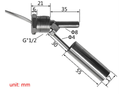 CR 1.5A 50W, датчик уровня топлива нерж горизон 50Вт 1/2"NPT FS8-100 FS8-99-1N005H1 FLSG