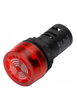 593387, Сигнализатор звуковой ND16-22F ?22 мм красный АС/DC110В