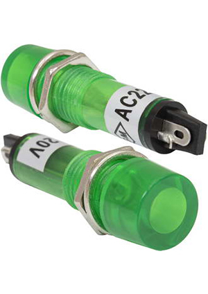 N-804-G 220V, Лампочка неоновая в корпусе RUICHI N-804-G, 220 В, зелёная