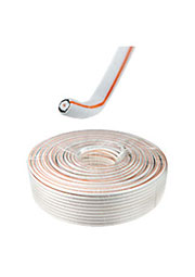 RG-6/U+CU БЕЛЫЙ БУХТА 100М, RG-6/U+Cu, коакс.каб.,75 Ом, жила Cu,48ж*0,12мм,  бел., бухта 100м