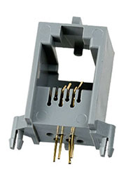 05-1112, розетка телефонная 6р4с пластик на плату (fd-6045)