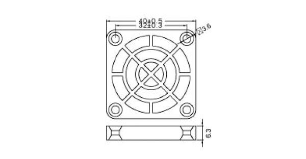 FGF-40/P, Фильтр для вентилятора 40х40мм (пластик)