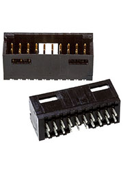 102618-8, Разъем на печатную плату, 250 V, 3 A, позиций: 20 , рядов:2, вертикальныйl, 2.54 мм