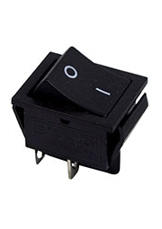 36-2110, Выключатель клавишный 250В 6А (2с) ON-OFF черн. Mini (RWB-201; SC-768) Rexant 36-2110
