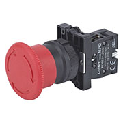 573897, Кнопка управления Грибок d30мм фиксацией NP2-ES442 без подсветки красная 1НЗ, IP40