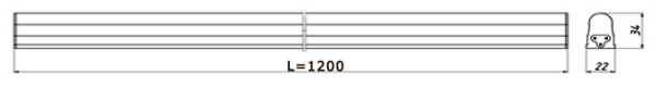 Т5-1200-16-3000К-Д2, светильник линейный Т5, 16Вт, артикул ВПС-Т5-1-12-16-15-3К