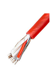 LCM-12RD, Кабель микр., 2 жилы, 2 экрана D=5.50мм, красный-прозрачный