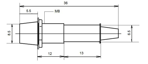 N-XD8-1W-B 220V, светодиод с держателем синий 220VAC