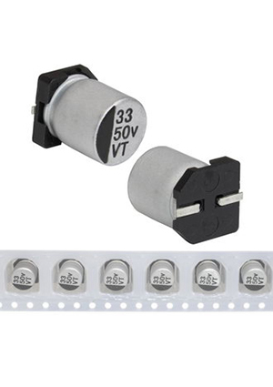 33 UF 50 V 105C 6.3*7.7 VT, EVT050ADA330M0677 JWCO Конденсатор электролитический SMD, 33 мкФ, 50 В,