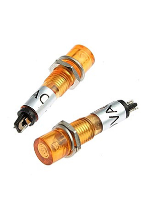 N-283-Y 220V, Лампочка неоновая в корпусе RUICHI N-283-Y, 250 В, жёлтая