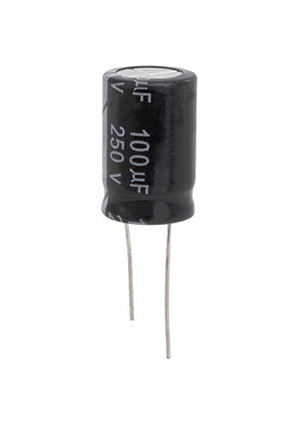 100 UF 250 V 105C 16*25 (JWCO), KM101M2EBKJ1625VBK, конденсатор электролитический выводной радиальны