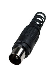 4-002 BK, разъем телевизионный штекер пластик на кабель винт черный