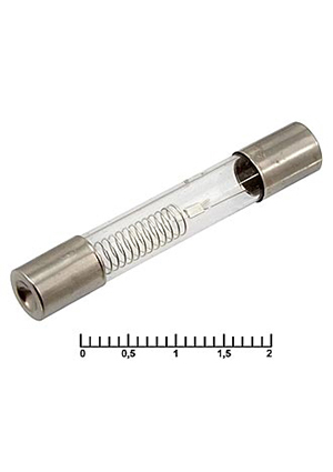 0.6A 5kV (6x40), Предохранитель цилиндрический высоковольтный RUICHI, 0.6 A, 5 кВ, 6x40 мм, стеклянн