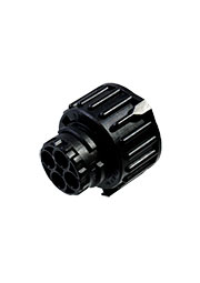 1-967325-2, Корпус разъема без контактов, .276 in [7 mm], позиций 4, черный, пластик.