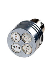 S25-RB-15S-4LED-4W-R, 12V, LED лампа красная S25 BA15S(D) Round Base 4W