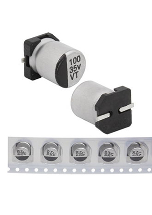 100 uF 35 V 105C 6.3*7.7 VT, EVT035ADA101M0677 JWCO Конденсатор электролитический SMD, 100 мкФ, 35 В