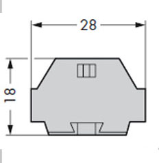 261-331, клеммная колодка 4-проводная 2.5мм2 серая 500В/24А