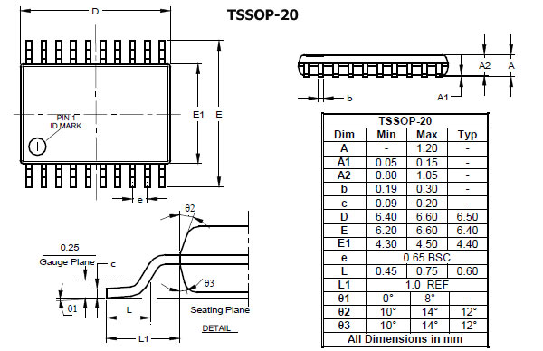 74HC573PW, восьмеричный прозрачный затвор D-типа с выходами на 3 состояния (TSSOP-20) = SN74HC573APW