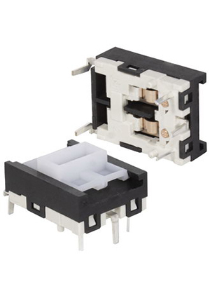 KBB12, Движковый переключатель RUICHI KBB12, 15х20х14 мм, 5 контактов, 6 А, 250 В